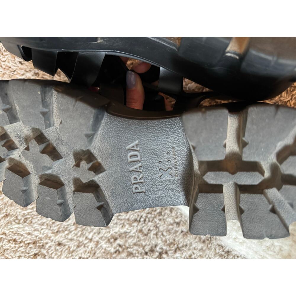 Prada 41 Rubber Monolith Sandals in Black - Picture 10 of 12